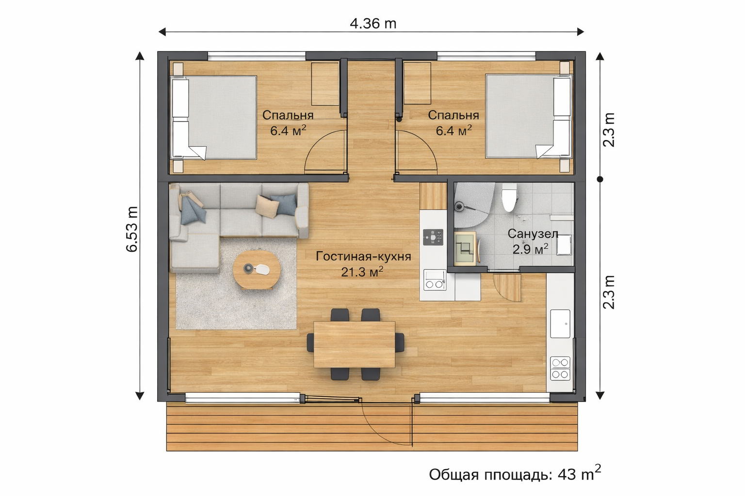 Модульный дом | Kosmos 34-01