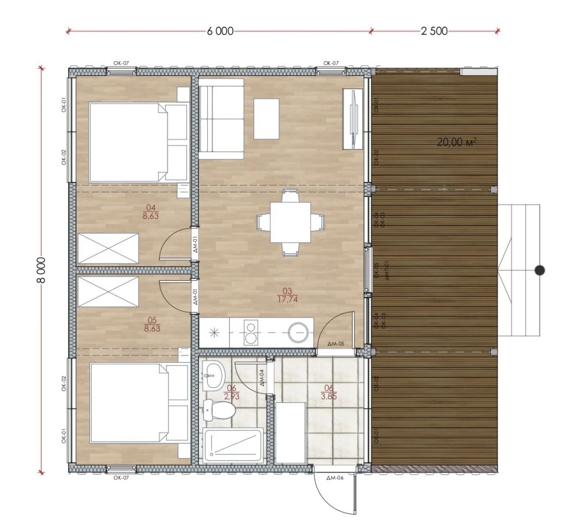 Модульный дом | Optima Classic 62