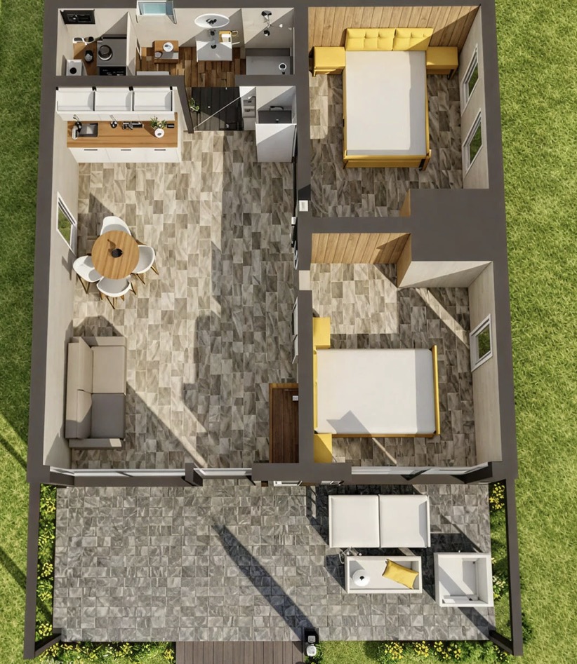 Модульный дом | Mini 64-02